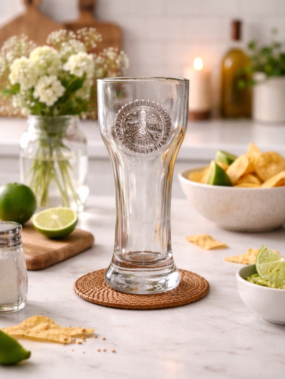 Vintage Miller Chill Aztec Thunderbird Beer Glass Pilsner Collectible Barware